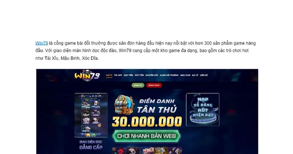 game mậu binh - Win79